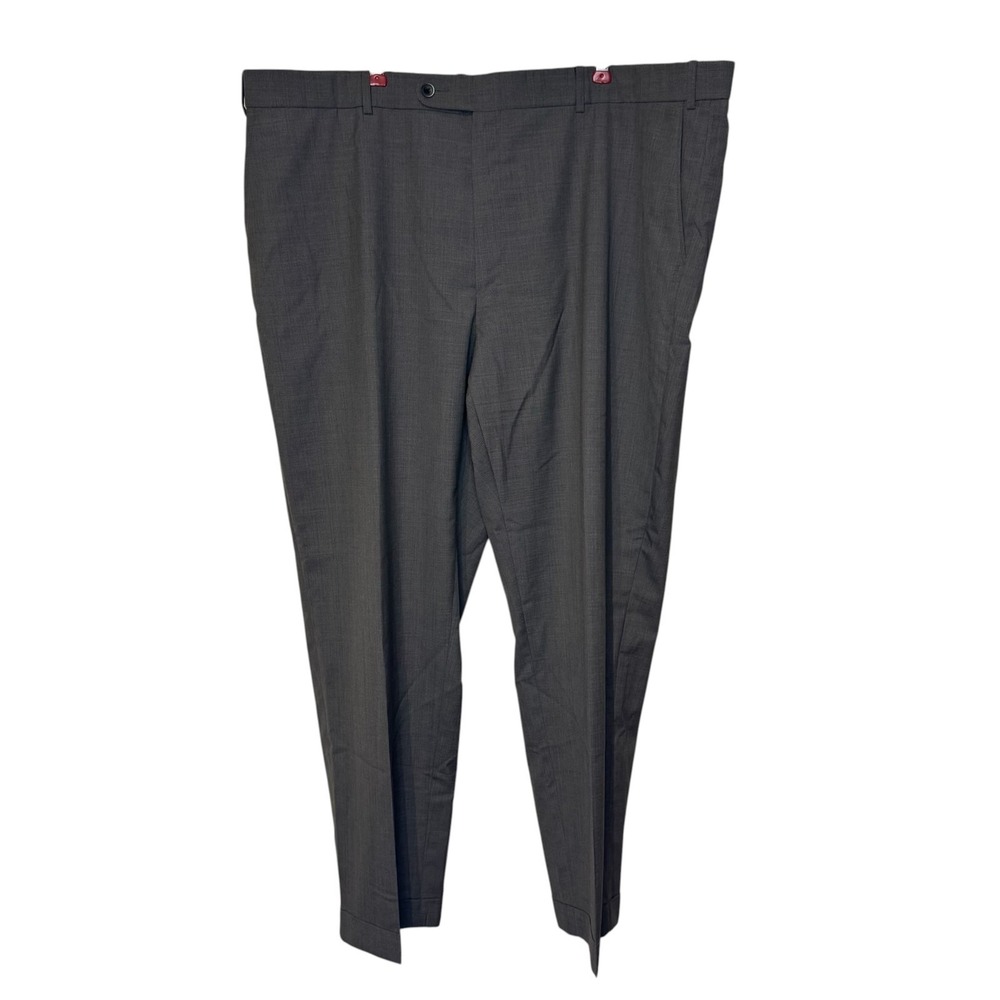 BALLIN Mens Dress Pants Super 120's Wool Cuffed Lined Business Comfort EZE Sz.44